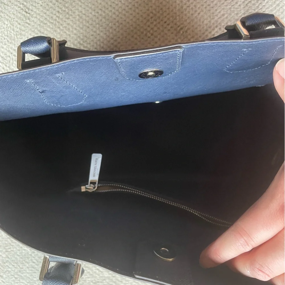 Michael Kors Navy and White Striped Handbag - Picture 2 of 4